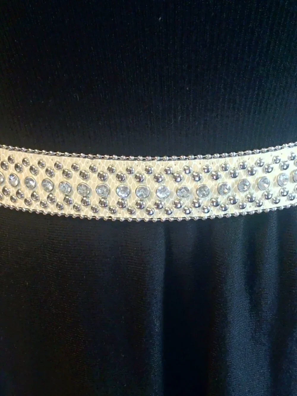Y2K Faux Snakeskin Rhinestone & Studded Western Statement Belt